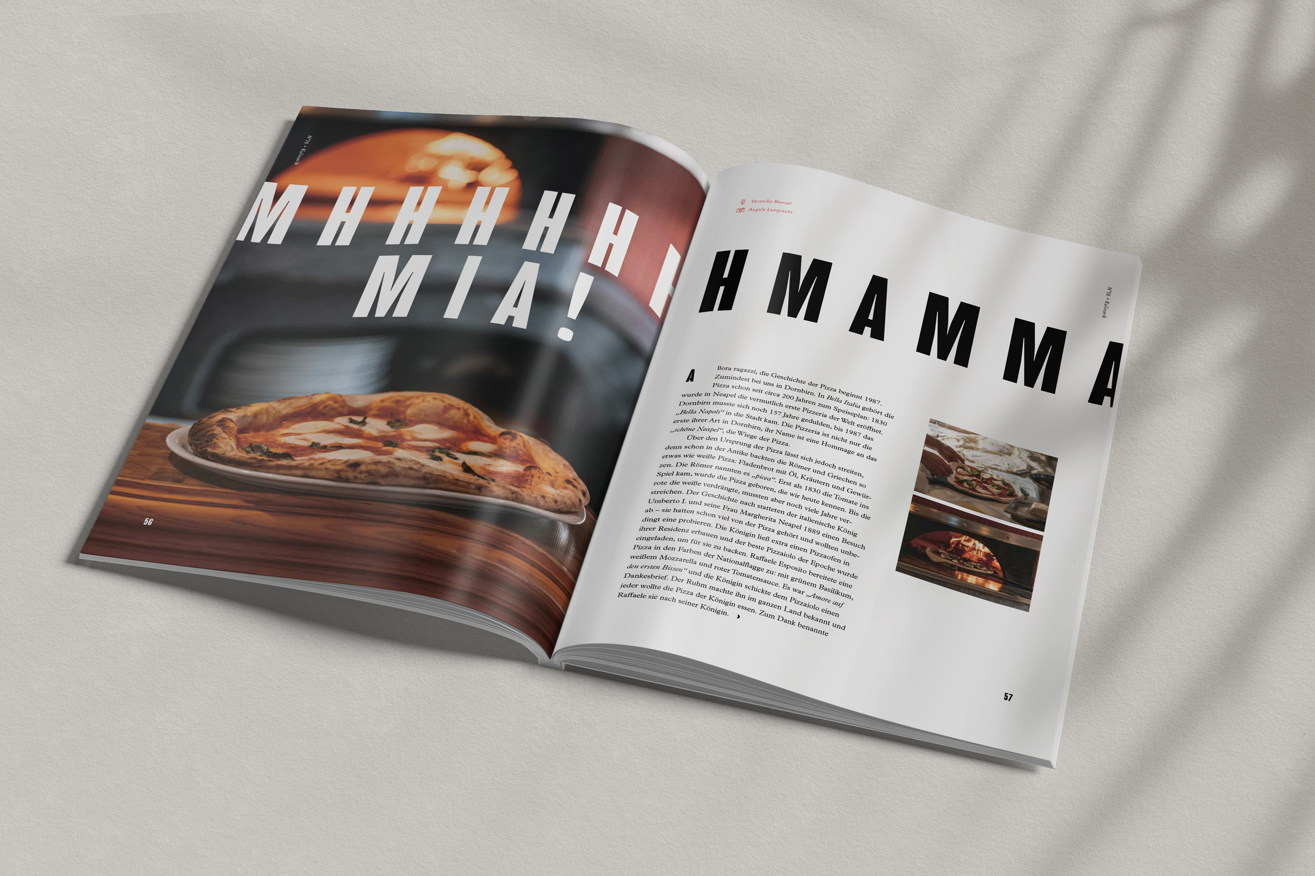 Pizza-Reportage fürs Gästemagazin