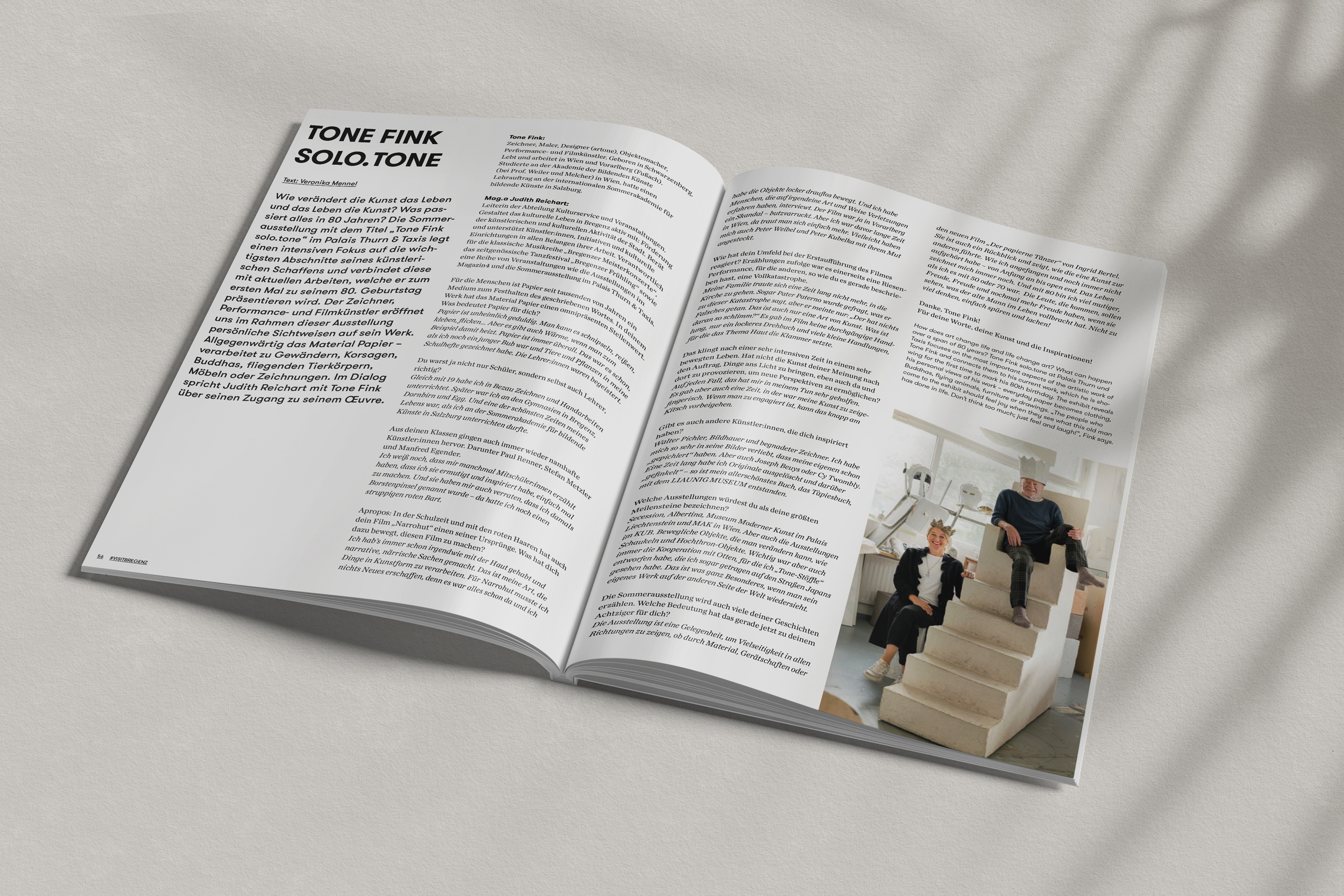 Tone Fink: Interview und Diskussion fürs Gästemagazin